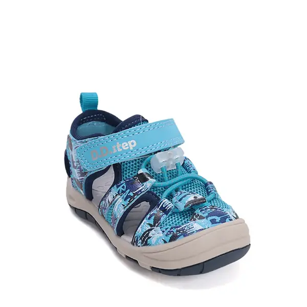Sandale D.D Step baieti cu uscare rapidă, material textil, albastru_G065-61146-20_Pebebe