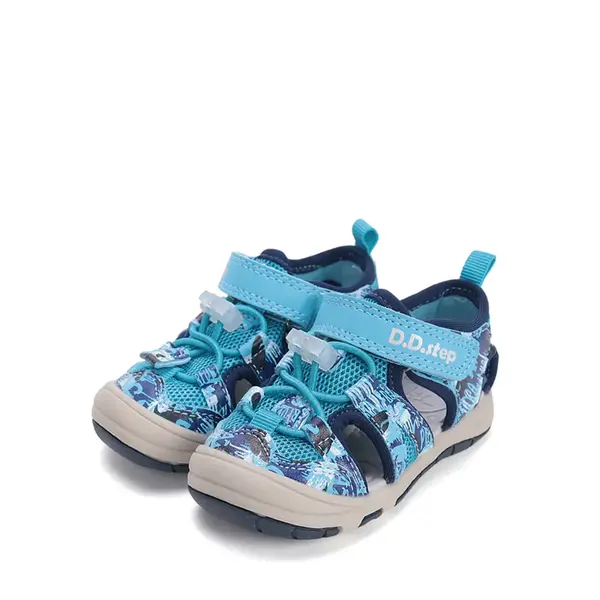 Sandale D.D Step baieti cu uscare rapidă, material textil, albastru_G065-61146-20_Pebebe