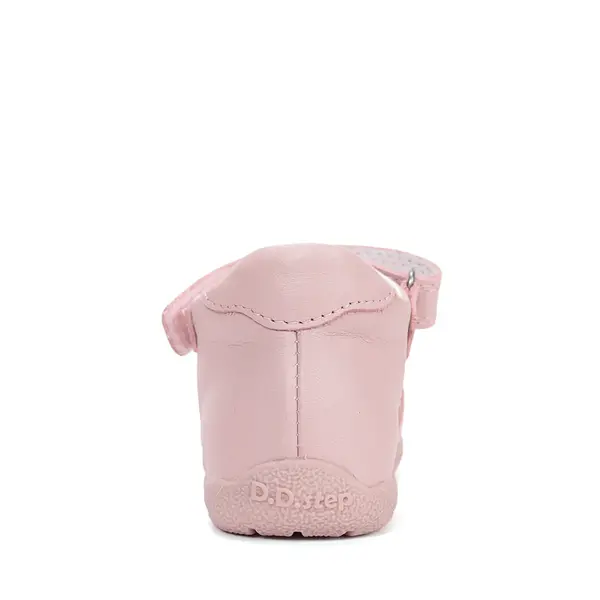 Sandale D.D Step fete, piele naturala, talpa felxibila, roz cu floare_G111-61348AM-27_Pebebe
