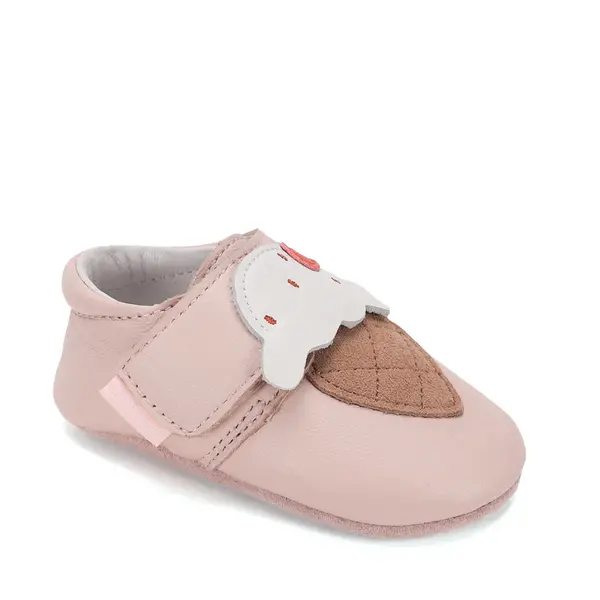 Pantofi primii pasi, interior, piele naturala, roz, inghetata, D.D. Step_K1596-62757-18/19_Pebebe