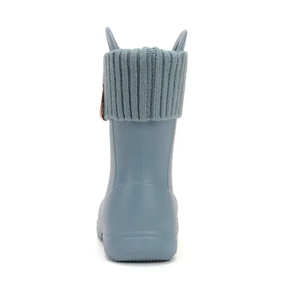 Cizme de ploaie pentru baieti, D.D.Step, albastru fume, din cauciuc cu interior textil detașabil, brant termic_SI106-52859-20/21_Pebebe