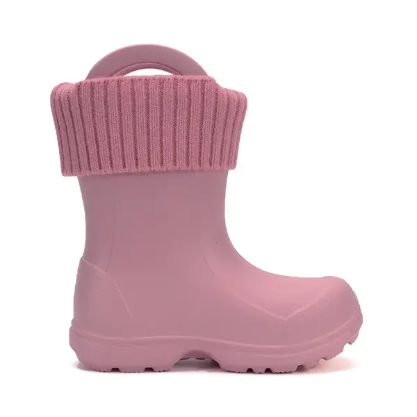 Cizme de ploaie pentru baieti, D.D.Step, roz inchis, din cauciuc cu interior textil detașabil, brant termic_SI106-52973-20/21_Pebebe