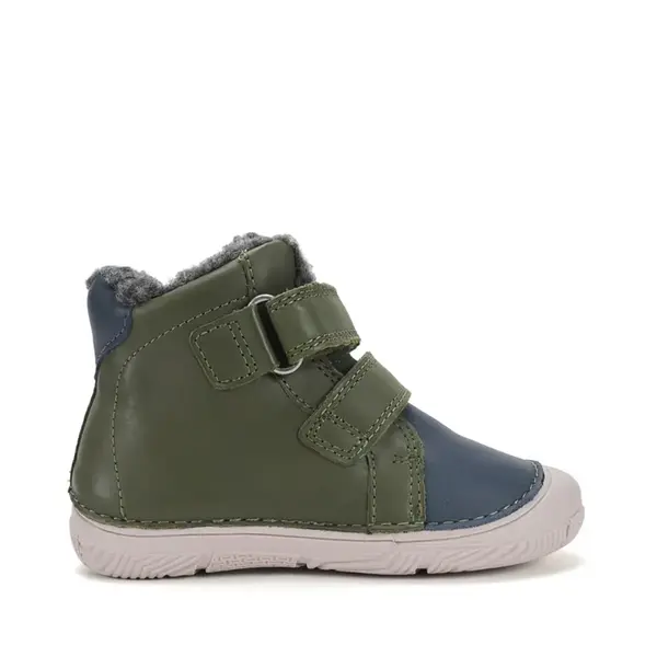 Ghete D.D Step baieti, piele naturala, imblanite, bleumarin olive_W082-62926-20_Pebebe