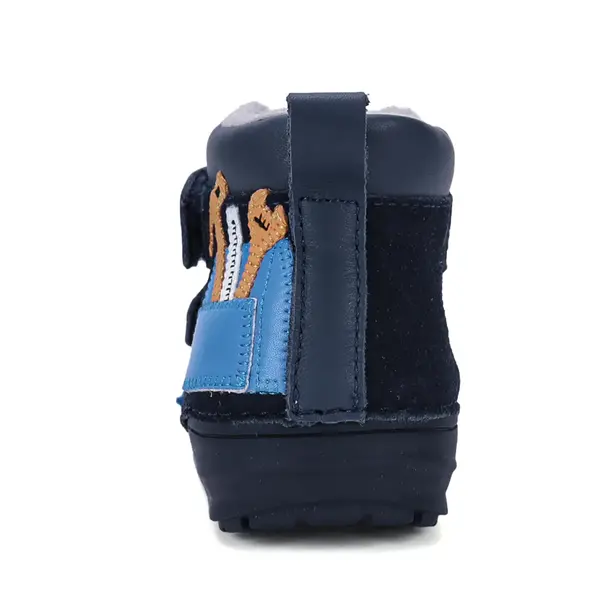 Ghete D.D Step baieti, piele naturala, talpa flexibila, captuseala textila, bleumarin_A071-62646B-21_Pebebe