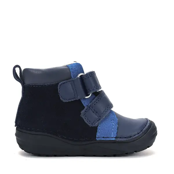 Ghete D.D Step baieti, piele naturala, talpa flexibila, captuseala textila, bleumarin_A071-62646B-21_Pebebe