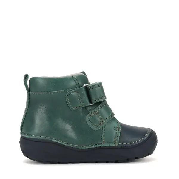 Ghete D.D Step baieti, piele naturala, talpa flexibila, captuseala textila, verde_A071-62646A-21_Pebebe