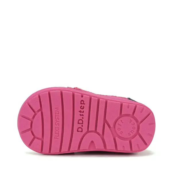 Ghete D.D Step fete, piele naturala, talpa flexibila, captuseala textila, fuchsia_A071-62882B-20_Pebebe