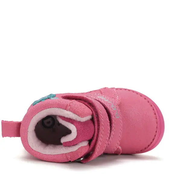 Ghete D.D Step fete, piele naturala, talpa flexibila, captuseala textila, fuchsia_A071-62882B-20_Pebebe