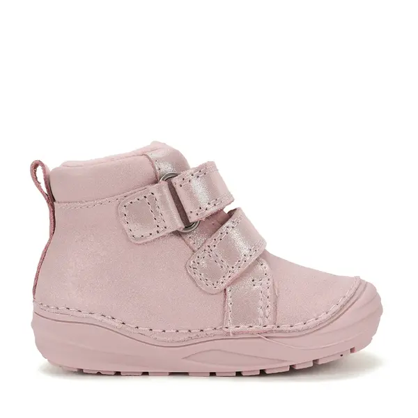 Ghete D.D Step fete, piele naturala, talpa flexibila, captuseala textila, roz_A071-62882-20_Pebebe