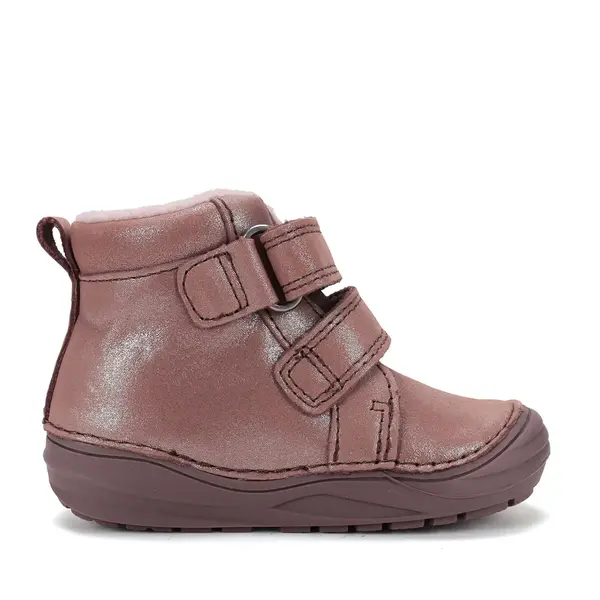 Ghete D.D Step fete, piele naturala, talpa flexibila, captuseala textila, roz sidef_A071-62882A-20_Pebebe