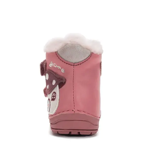 Ghete D.D.Step imblanite, fete, piele naturala, talpa flexibila, roz, model cu casuta_W029-62116B-19_Pebebe