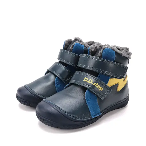 Ghete D.D Step baieti, piele naturala, imblanite, bleumarin_W082-62926A-20_Pebebe