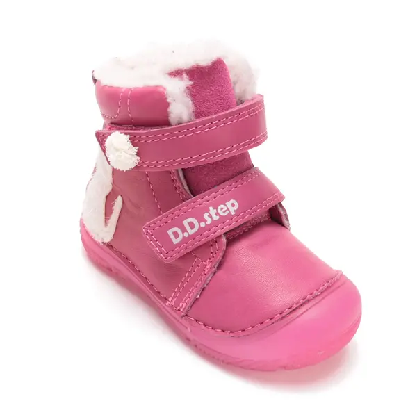 Ghete D.D Step fete, piele naturala, fluorescente, imblanite, fuchsia_W082-62935B-20_Pebebe