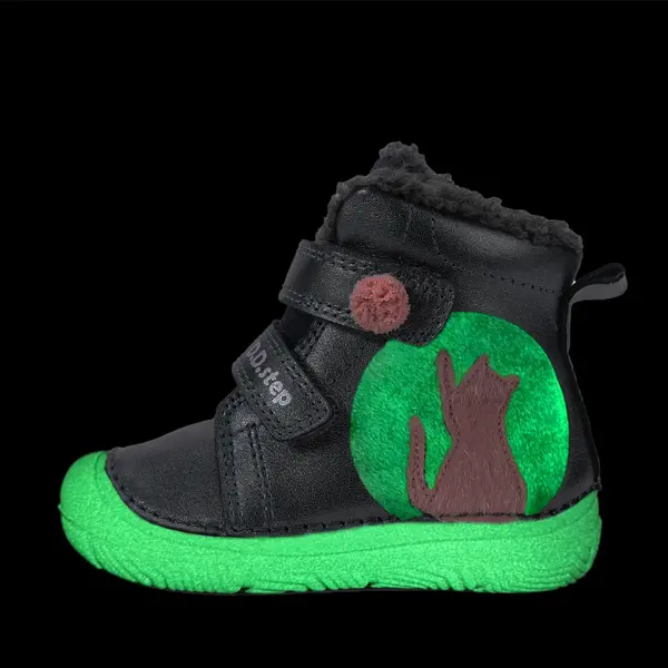 Ghete D.D Step fete, piele naturala, fluorescente, imblanite, gri_W082-62935AM-26_Pebebe