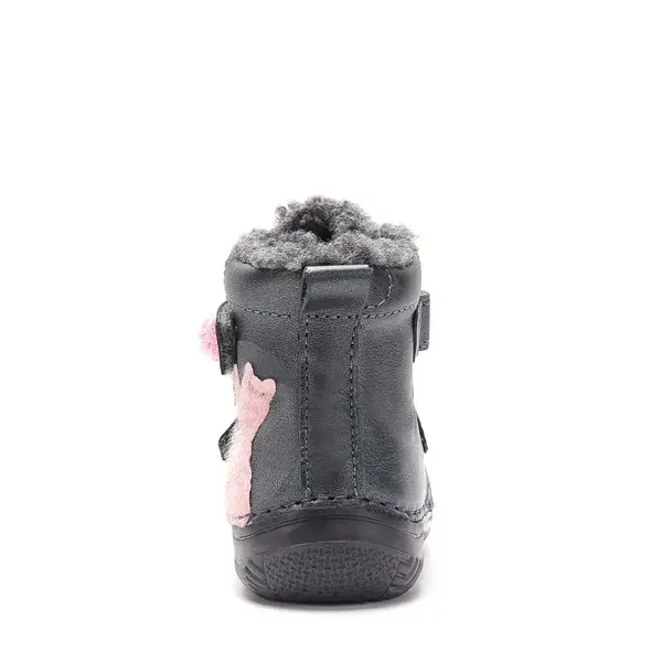 Ghete D.D Step fete, piele naturala, fluorescente, imblanite, gri_W082-62935AM-26_Pebebe