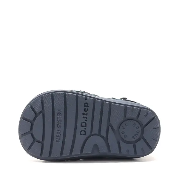 Ghete D.D. Step baieti, inalte, piele naturala, imblanite, albastru, model Pinguin_W071-62827-20_Pebebe