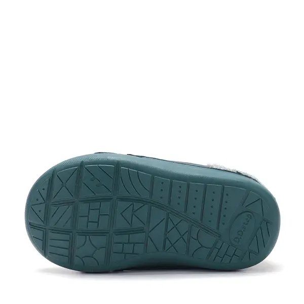 Ghete D.D.Step copii, piele naturala, imblanite, verde smarald, model cu Urs polar_W066-62479B-20_Pebebe