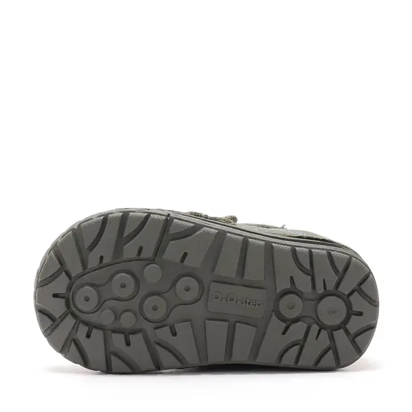 Ghete D.D.Step imblanite, baieti, piele naturala, talpa flexibila, olive, model cu urs_W029-62556B-19_Pebebe