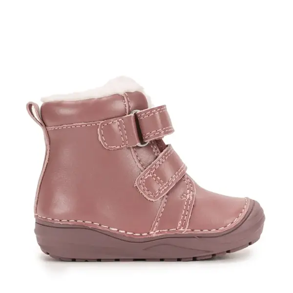 Ghete fete, inalte, piele naturala pentru fete, D.D.Step, imblanite, roz metalic, model unicorn_W071-62869B-23_Pebebe