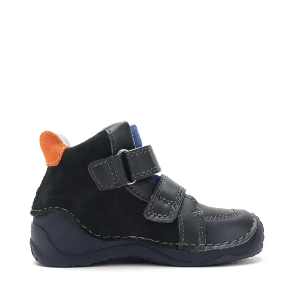 Ghete Ponte20 baieti, piele naturala, supinatie 5 mm, sustinere calcai, culoare bleumarin cu print_DA06-6-2507-22_Pebebe