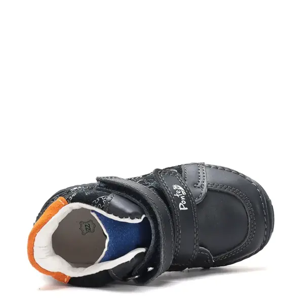 Ghete Ponte20 baieti, piele naturala, supinatie 5 mm, sustinere calcai, culoare bleumarin cu print_DA06-6-2507-22_Pebebe