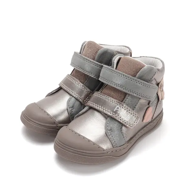 Ghete Ponte20 fete, piele naturala, supinatie 5 mm, sustinere calcai, culoare bronz, model cu flori_DA06-6-2892A-22_Pebebe