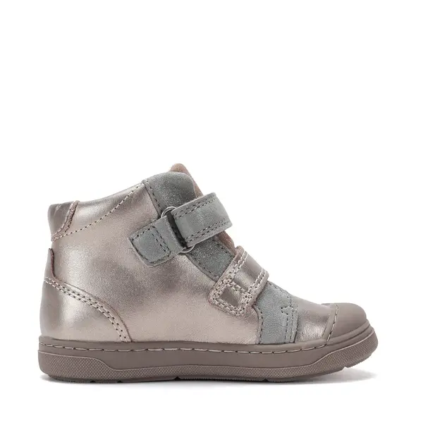 Ghete Ponte20 fete, piele naturala, supinatie 5 mm, sustinere calcai, culoare bronz, model cu flori_DA06-6-2892A-22_Pebebe
