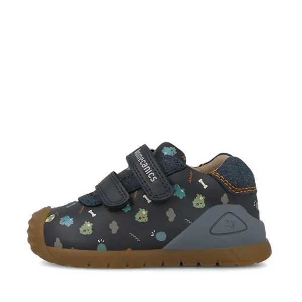 Pantofi Biomecanics baieti, piele naturala si material textil, Biogateo Casual, albastru_261129-A183-20_Pebebe