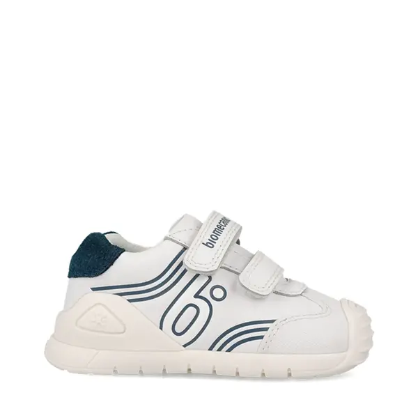 Pantofi Biomecanics copii, piele naturala si material textil, Biogateo Casual, alb_261130-B050-22_Pebebe