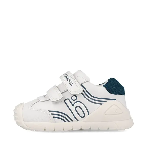 Pantofi Biomecanics copii, piele naturala si material textil, Biogateo Casual, alb_261130-B050-22_Pebebe