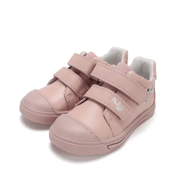Pantofi copii cu supinatie, piele naturala, talpa ferma, roz deschis, Ponte20_DA03-6-2435A-22_Pebebe