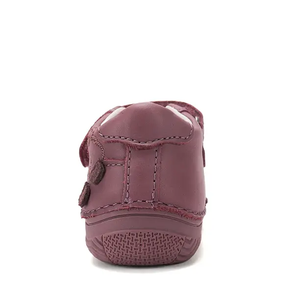 Pantofi D.D Step copii, piele naturală, captuseală din piele, talpă flexibilă, mov cu ursulet_S082-62150AM-27_Pebebe