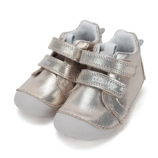 Pantofi D.D. Step fete, primii pasi, piele naturala, talpa flexibila, auriu cu zebra_S015-62120C-19_Pebebe