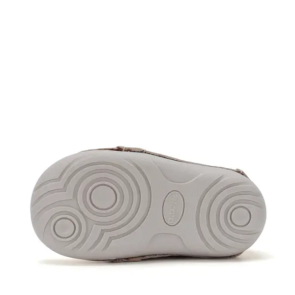 Pantofi D.D. Step fete, primii pasi, piele naturala, talpa flexibila, auriu cu zebra_S015-62120C-19_Pebebe