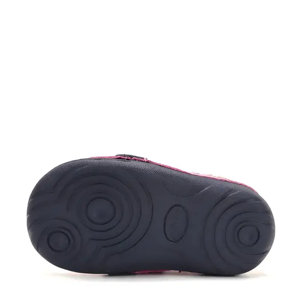 Pantofi D.D. Step fete, primii pasi, piele naturala, talpa flexibila, fuchsia, model cu bufnita_S015-62450B-19_Pebebe
