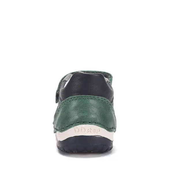 Pantofi DD Step baieti, piele naturală, cu suținere, talpa flexibila, bleumarin verde_S038-62241A-19_Pebebe