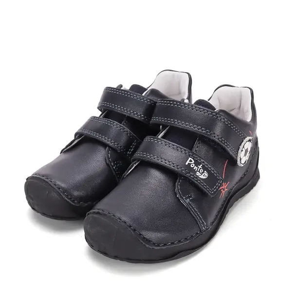 Pantofi din piele naturala cu supinatie pentru Baieti, Ponte20, bleumarin_DA03-6-2154-23_Pebebe