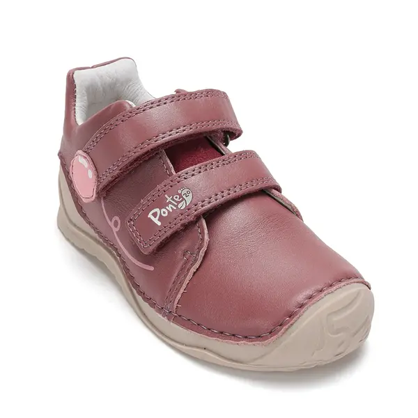 Pantofi din piele naturala cu supinatie pentru fete, Ponte20, roz inchis_DA03-6-2289A-23_Pebebe