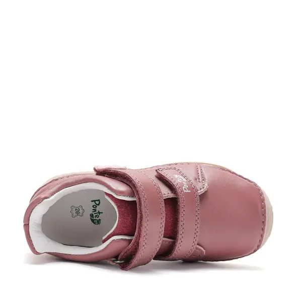 Pantofi din piele naturala cu supinatie pentru fete, Ponte20, roz inchis_DA03-6-2289A-23_Pebebe