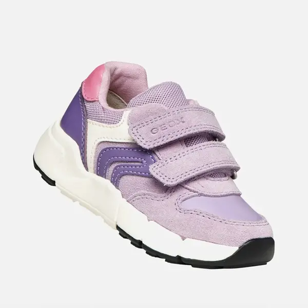 Pantofi Geox Fete, piele naturala, brant antibacterian, Flexyper mini, lila_B656NA-05422-C8112-20_Pebebe