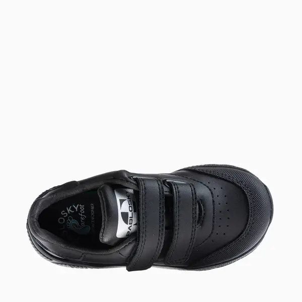 Pantofi primii pași copii Pablosky, piele regenerată certificată, SATURN, negru_204110-27_Pebebe