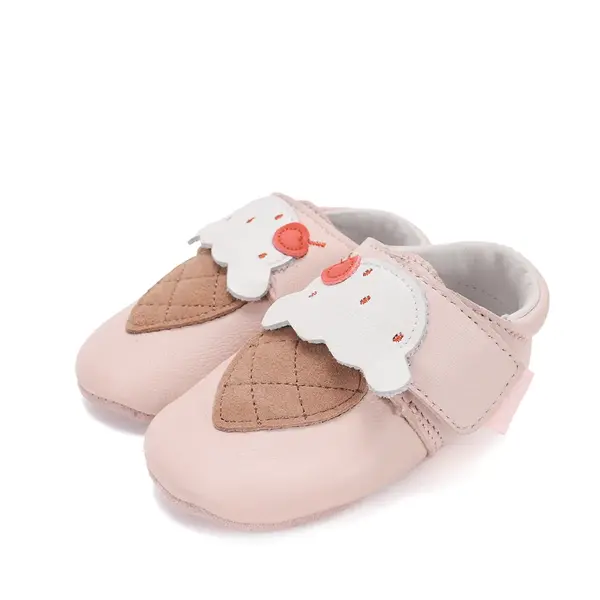 Pantofi primii pasi, interior, piele naturala, roz, inghetata, D.D. Step_K1596-62757-18/19_Pebebe