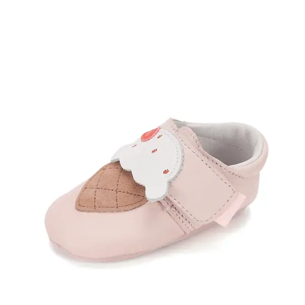 Pantofi primii pasi, interior, piele naturala, roz, inghetata, D.D. Step_K1596-62757-18/19_Pebebe
