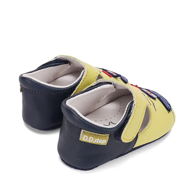 Pantofi primii pasi, interior, piele naturala, verde, barcuta, D.D. Step_K1596-62763-18/19_Pebebe