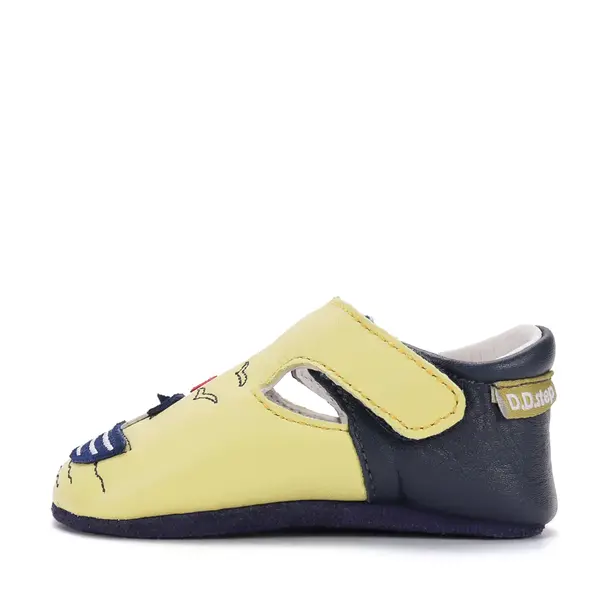 Pantofi primii pasi, interior, piele naturala, verde, barcuta, D.D. Step_K1596-62763-18/19_Pebebe