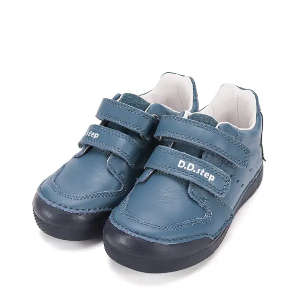 Pantofi sport baieti, piele naturala, luminite, bleumarin, D.D. Step_S068-62272AM-25_Pebebe