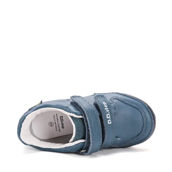 Pantofi sport baieti, piele naturala, luminite, bleumarin, D.D. Step_S068-62272AM-25_Pebebe