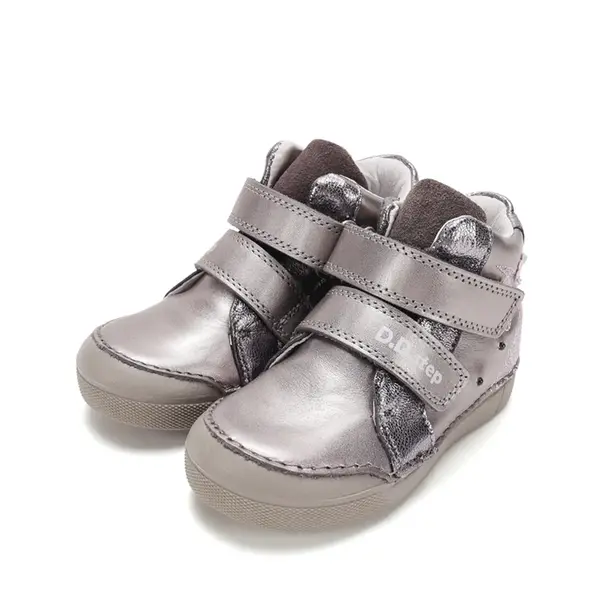 Ghete D.D.Step fete cu LED, talpa flexibila, piele naturala, captuseala piele, cupru, model cu unicorn_A068-62147AM-25_Pebebe