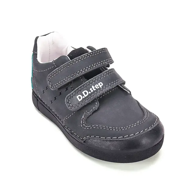 Pantofi sport baieti, piele naturala, luminite, negru, D.D. Step_S068-62272M-26_Pebebe