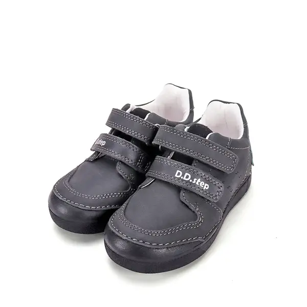 Pantofi sport baieti, piele naturala, luminite, negru, D.D. Step_S068-62272M-26_Pebebe